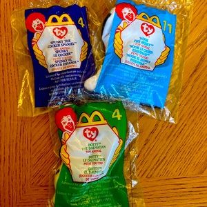 McDonald’s Ty beanie babies set of three sealed in bag excellent condition